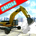 真正的挖掘机扫雪模拟器起重