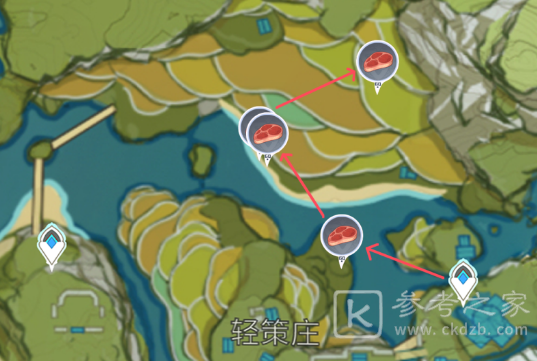 原神兽肉采集路线点介绍 原神兽肉采集路线点概况