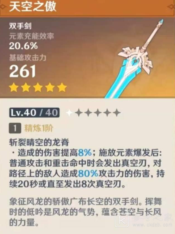 原神1.1版本大剑强度排行 TOP5推荐