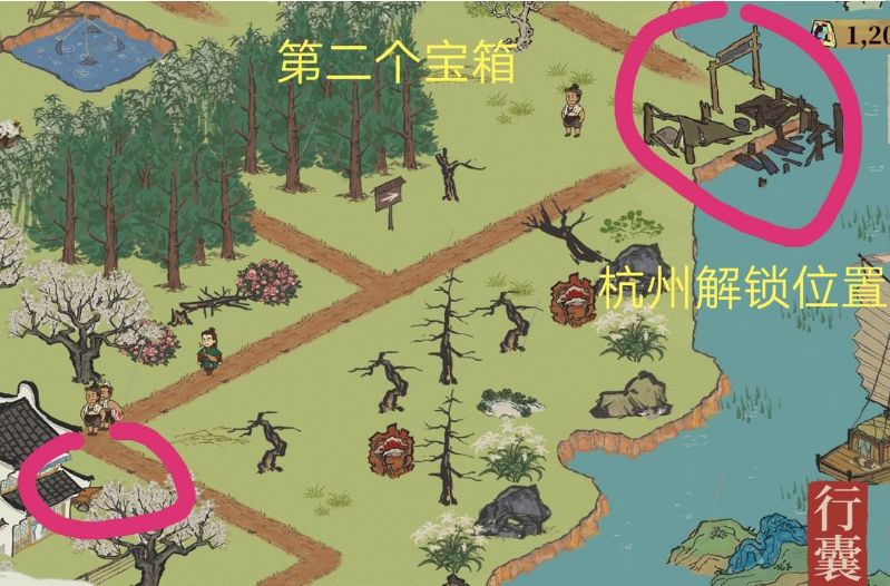 江南百景图苏州探险宝箱位置 杭州理财角色推荐