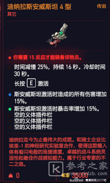 赛博朋克2077商店可购买传说义体及义体插件一览