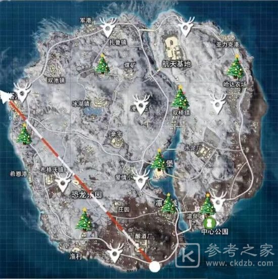 和平精英2020圣诞树在哪？2020圣诞树位置分布介绍图片2