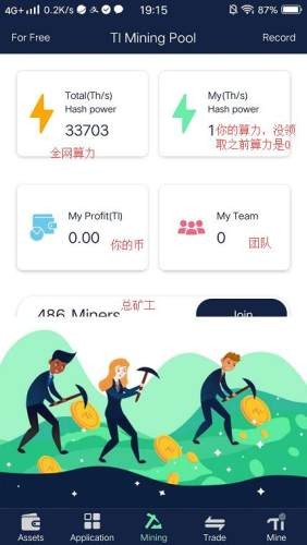 TI挖矿截图