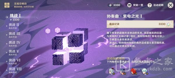 原神协奏曲紫电之光攻略大全 协奏曲紫电之光通关阵容推荐图片1