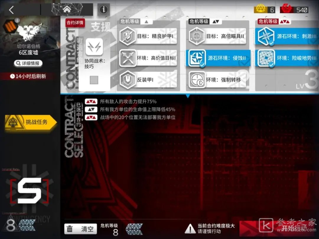 明日方舟6区废墟难度8攻略 6区废墟难度8如何通关