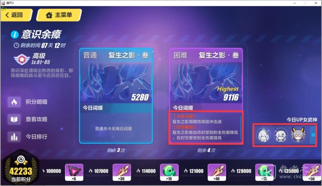 崩坏3意识余瘴攻略汇总 意识余瘴通关阵容攻略