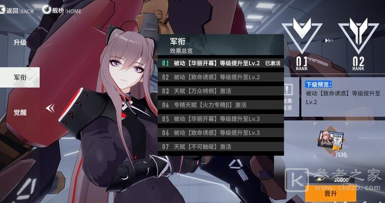 终末阵线伊诺贝塔军衔作用介绍 军衔玩法攻略