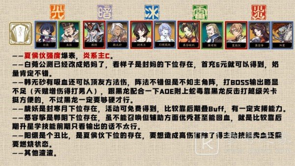 天地劫幽城再临角色ssr强度排行榜大全2021 最强角色推荐一览图片7