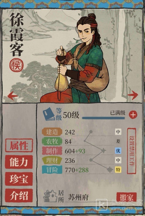 江南百景图最强角色分析 候级角色汇总