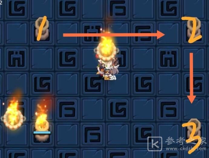 坎公骑冠剑迷宫4怎么走？迷宫4点火顺序图文攻略图片3
