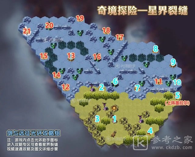 剑与远征新奇境星界裂缝图文攻略 星界裂缝奇境通关路线步骤图文一览图片2
