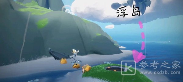 光遇圣岛被污染的喷泉在哪里？到圣岛找到被污染的喷泉具体位置一览图片3