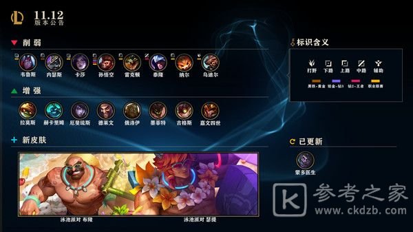英雄联盟11.12版本更新内容一览 LOL11.12版本英雄改动内容介绍图片2