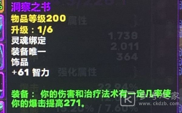 魔兽世界洞察之书怎么获取？洞察之书属性效果一览图片1
