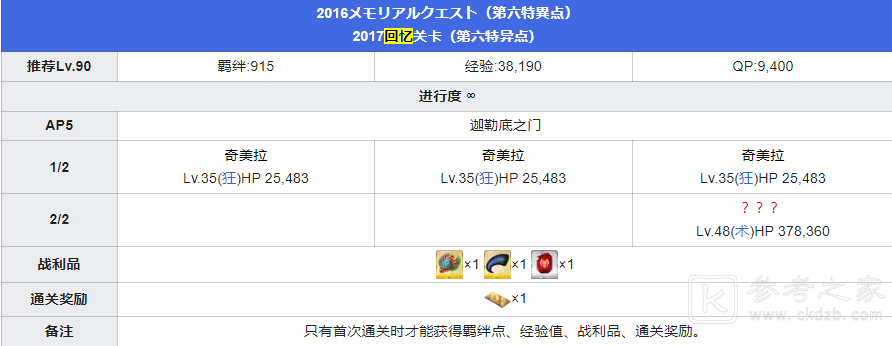 FGO五周年回忆本关卡配置攻略大全，五周年回忆本全关卡配置奖励图文一览[多图]图片4