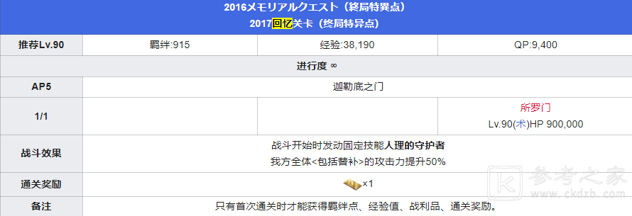 FGO五周年回忆本关卡配置攻略大全，五周年回忆本全关卡配置奖励图文一览[多图]图片5