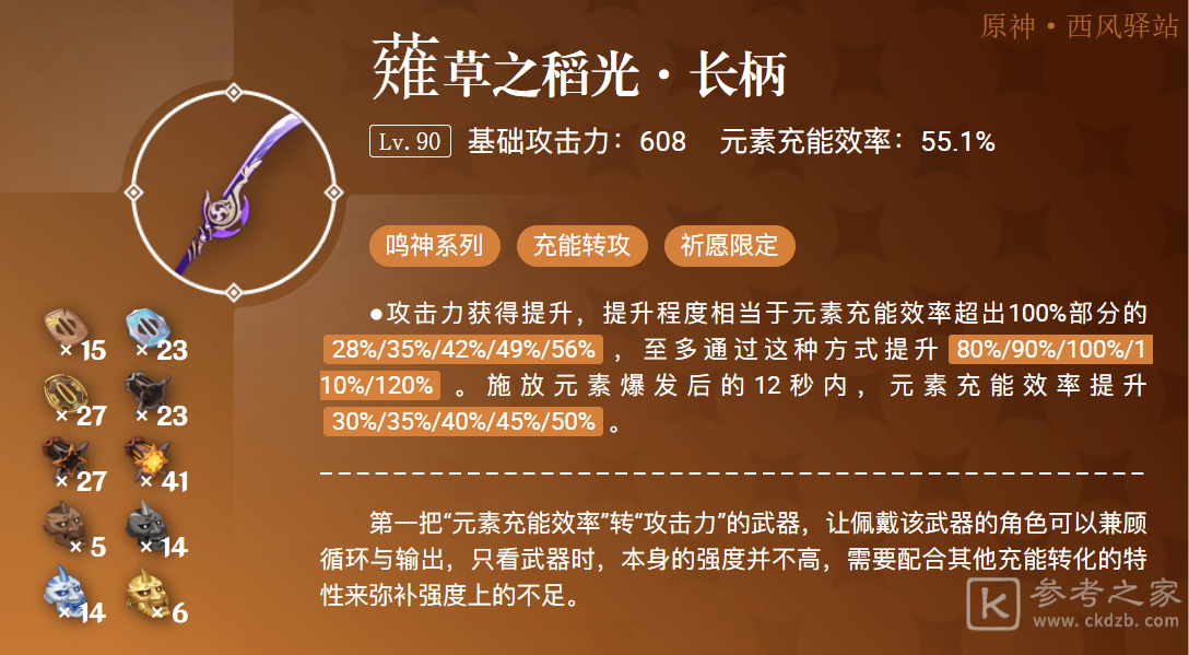 原神薙草之稻光武器强度分析评测