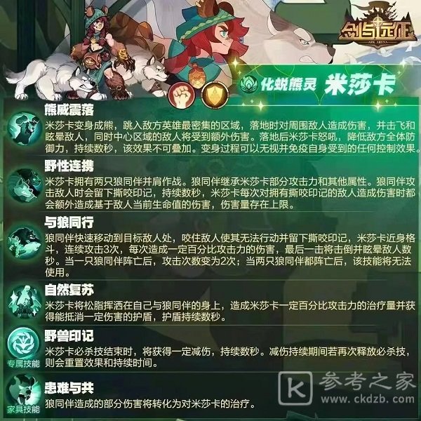 剑与远征米莎卡试炼之地攻略大全 化蜕熊灵米莎卡试炼之地通关攻略[多图]图片2