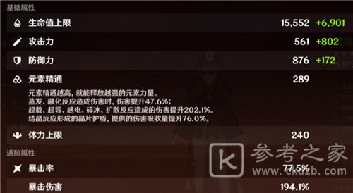 原神0命胡桃毕业面板是怎样的 原神0命胡桃毕业面板一览