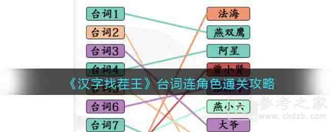 《汉字找茬王》台词连角色通关攻略