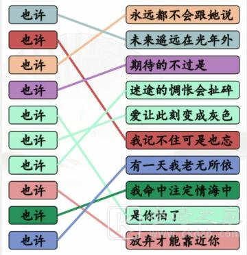 《汉字找茬王》连线也许的歌通关攻略