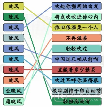 《汉字找茬王》晚风之歌连出全部歌曲通关攻略