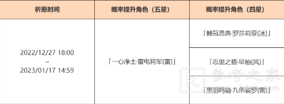 《原神》3.3下半复刻卡池一览