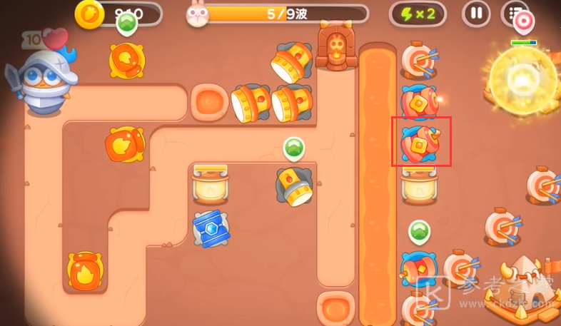 保卫萝卜4饿龙传说第六关攻略