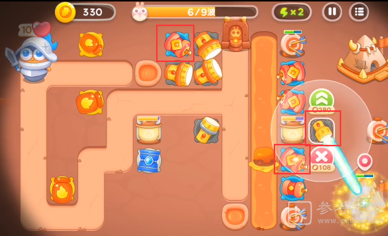 保卫萝卜4饿龙传说第六关攻略