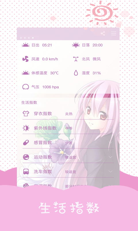 美人天气截图