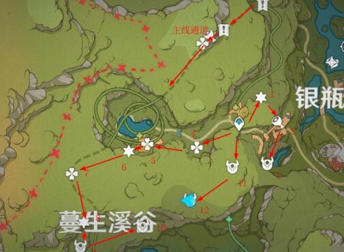 原神海岛蔓生溪谷宝箱位置分享 原神海岛蔓生溪谷宝箱及礼券获得攻略