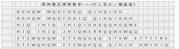 原神打上花火琴谱简谱新手通关攻略