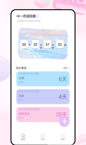 迷你小组件截图