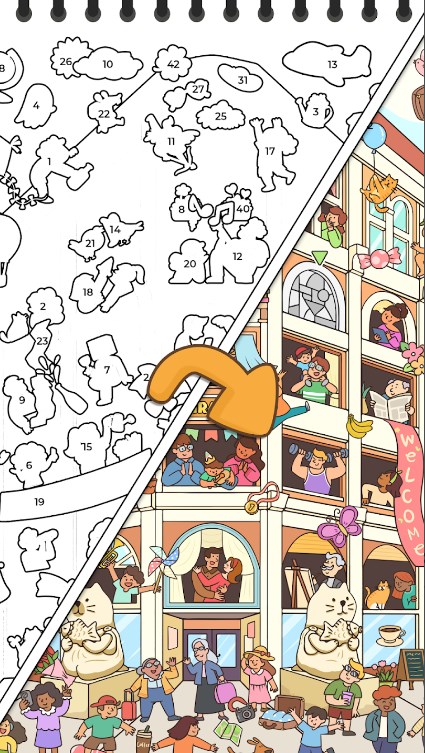 贴纸书着色拼图截图