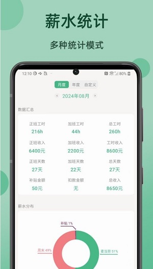 极简记工时截图